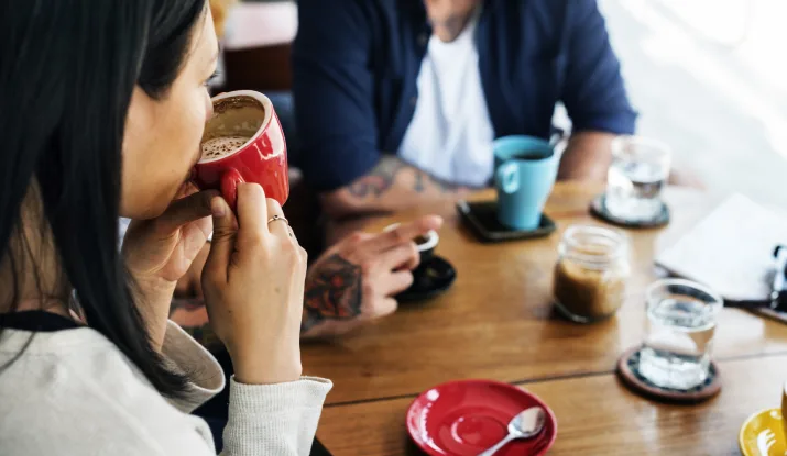 A teacher who planned her work during the school term relaxing with friends during her break