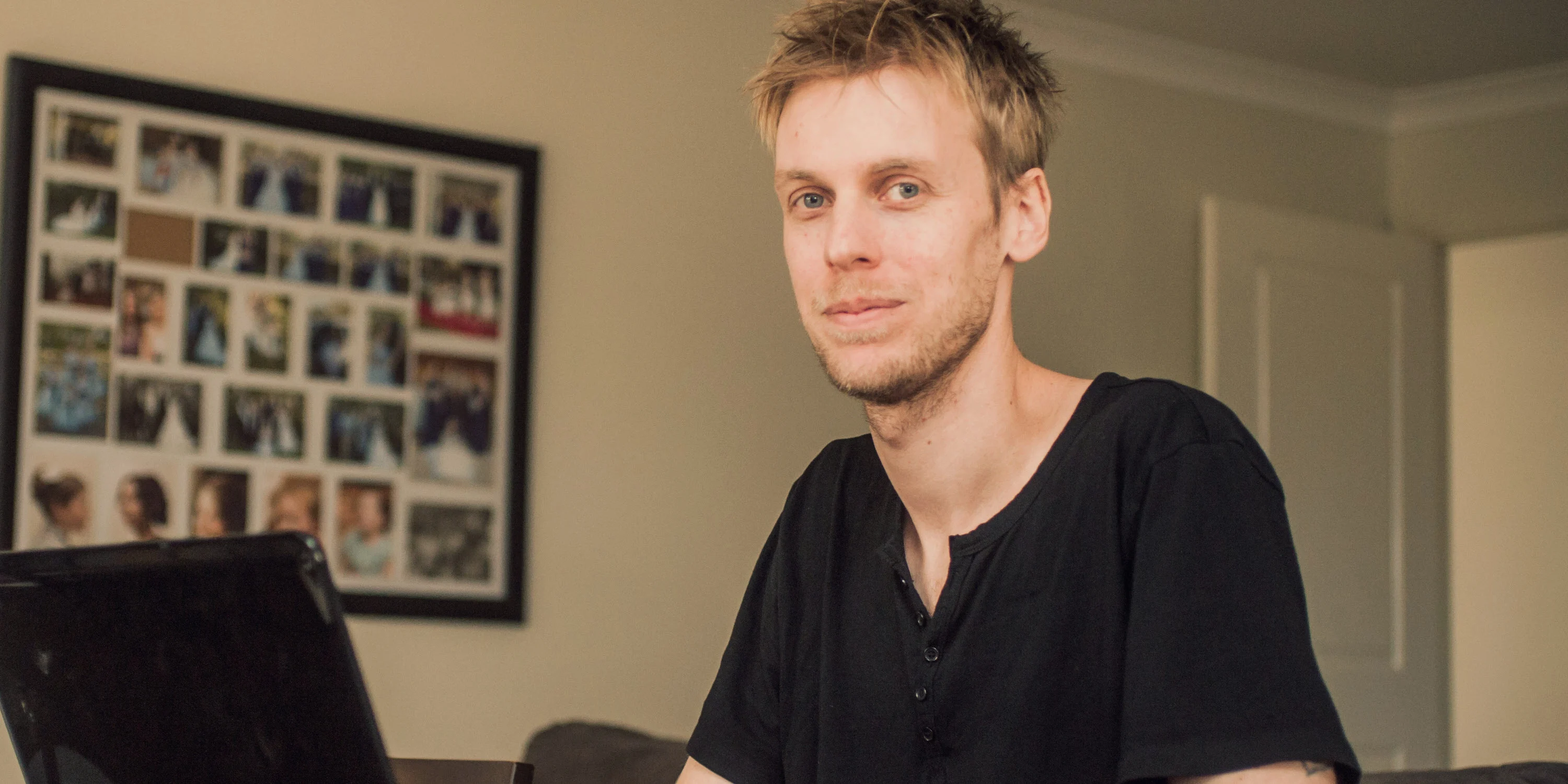 Shane studying an undergraduate degree online