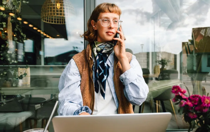 Woman seeking support over the phone