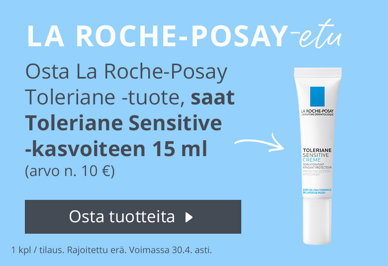 Huhtikuun kampanja | Osta La Roche-Posay Toleriane -tuote, saat Toleriane Sensitive -kasvoiteen 15 ml