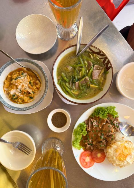 A Khmer feast of creamy fish amok, tangy chicken soup and beef lok lak.