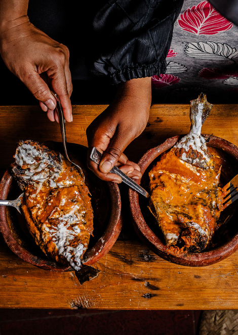 Samaki wa nazi, fish with coconut rice