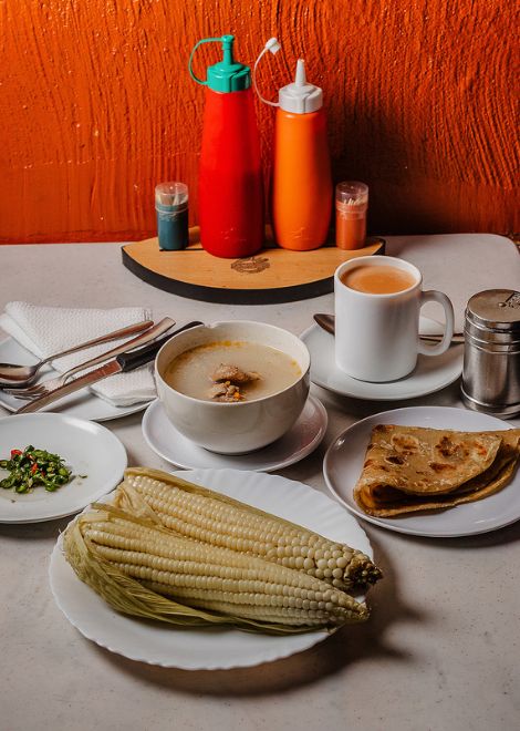 Simple Kenyan corn with supu ya kuku chicken soup and African chai
