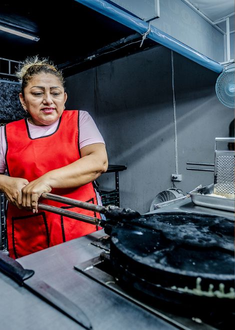 Cooking marquesitas, a classic Yucatan dish 