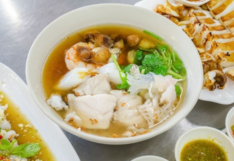Thai seafood - seafood rice soup