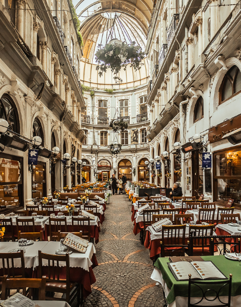Stroll through the beautiful passage of Çiçek Pasajı