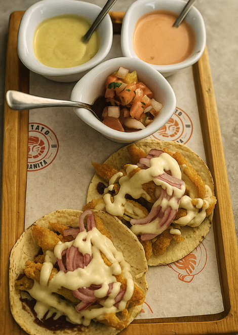 Fried shrimp tacos from one of Cancun's nearest editions