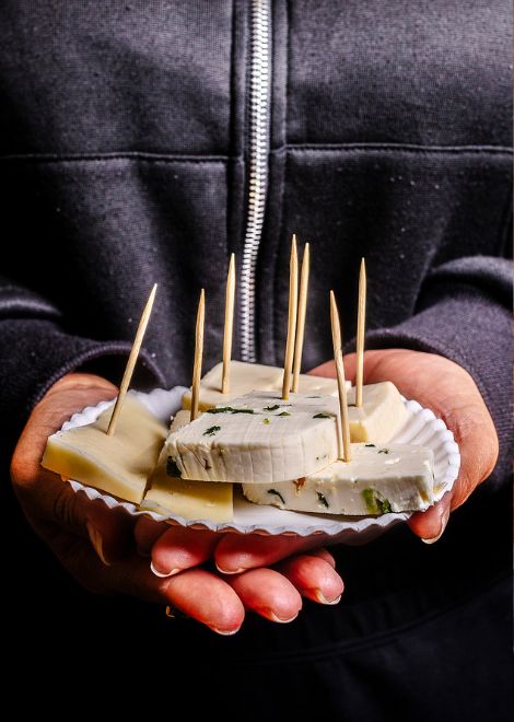 Mixed Mexican cheeses in the market