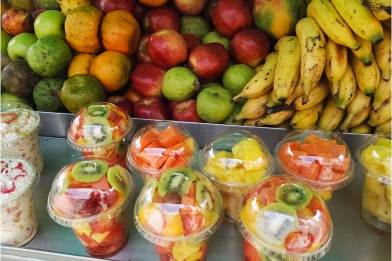 Colombian desserts - salpicones de frutas