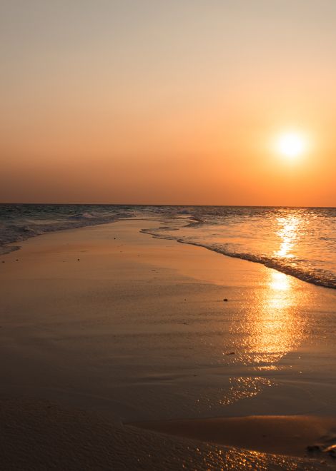 Golden hour on the pristine Nakupenda sandbank.