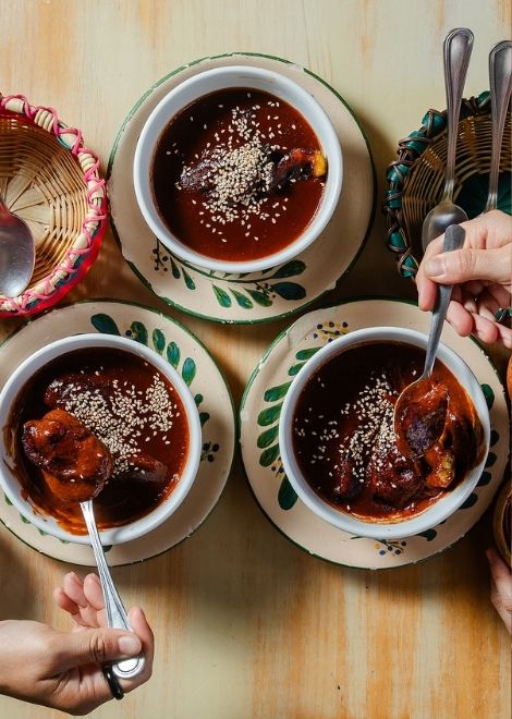 One last taste of Guatemala: rich, sweet plátanos en mole.