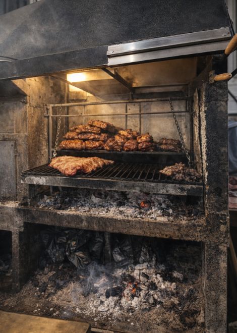 Smoky charcoal grilled meats