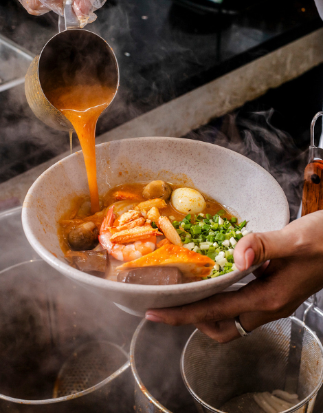 Freshly prepared food with closely guarded recipes