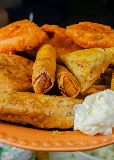 Crispy fried Moroccan briouts