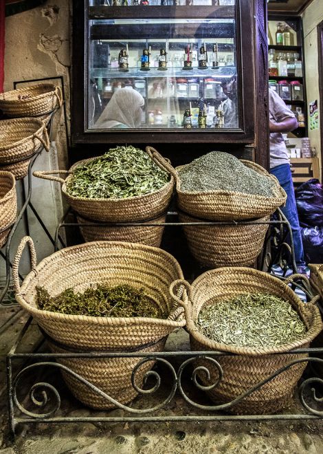 The spice market in the medina