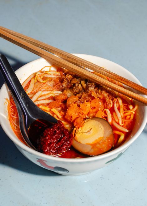 Michelin-recommended Penang prawn noodles