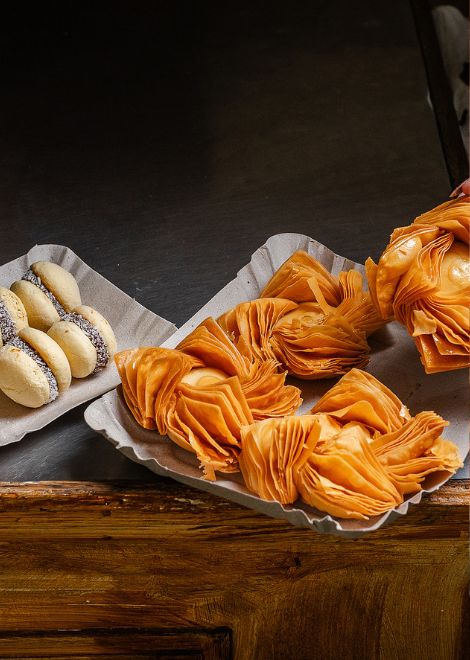 Two beloved Argentine sweets: crisp pastries filled with sweet potato jam and melt-in-your-mouth alfajores layered with dulce de leche