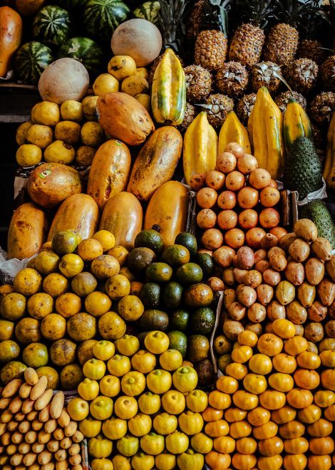Seasonal exotic fruits from the Andes to the Amazon. 