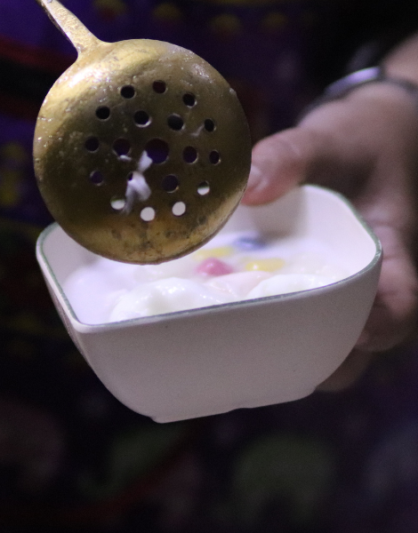 Traditional Thai dessert bua loy