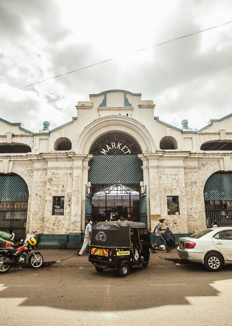 Start the tour at the iconic Mombasa spice market