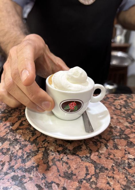 Sign off with a coffee laced with Brazilian cachaça