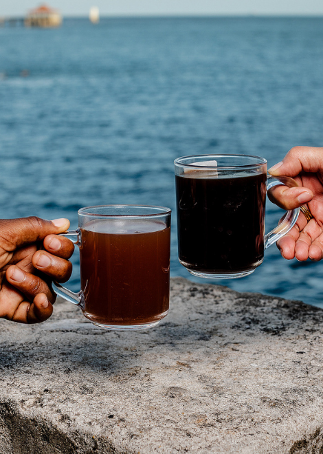 Pause for Swahili coffee by the waterside