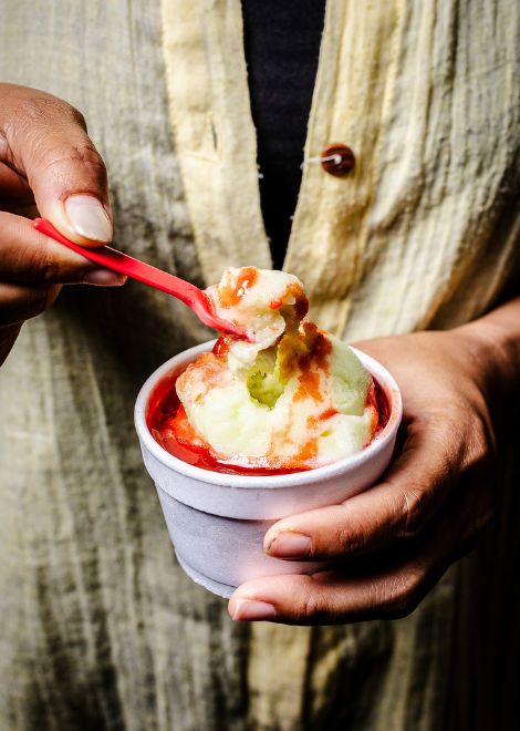 Tart nieves with chilli-spiked chamoy, the perfect palette cleanser