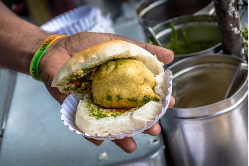 street food in Mumbai - vada pav