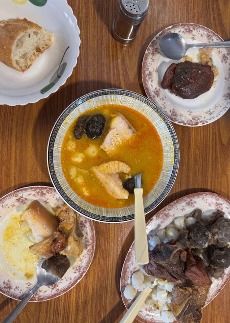 Bolivian fricasé spicy soup with pork