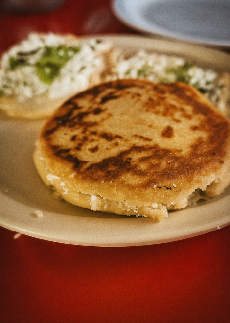 Fat gorditas stuffed with refried beans and requesón cheese