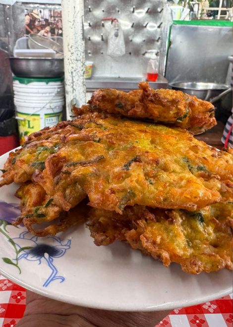 Crisp deep-fried torrejas, Peruvian vegetable fritters
