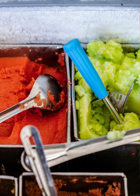 Tart nieves with chilli-spiked chamoy, the perfect palette cleanser