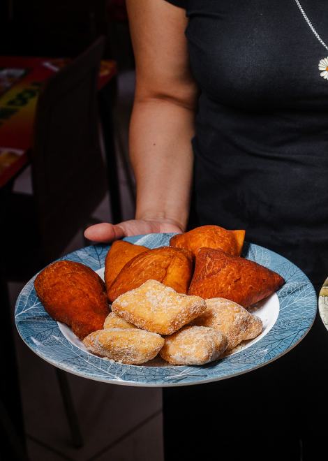Traditional morning snacks like kitumbua, mitai and muhamri, served with African chai