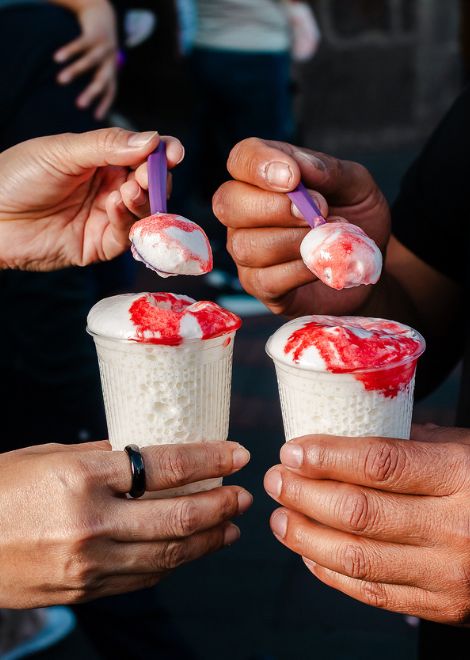 Creamy ponche quiteño, a traditional malted treat from Quito.