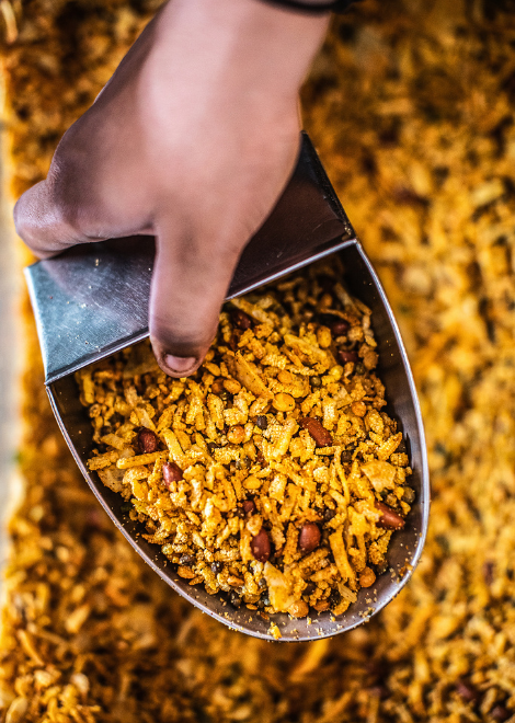 Indian pili pili chevdo snack