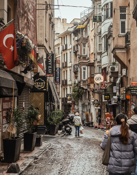 Backstreets of Istanbul city 