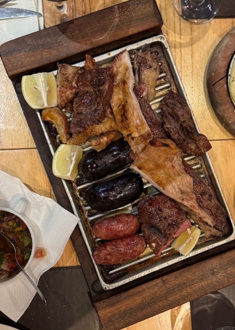Sign off the only way possible in Argentina, with a smoky meat parilla