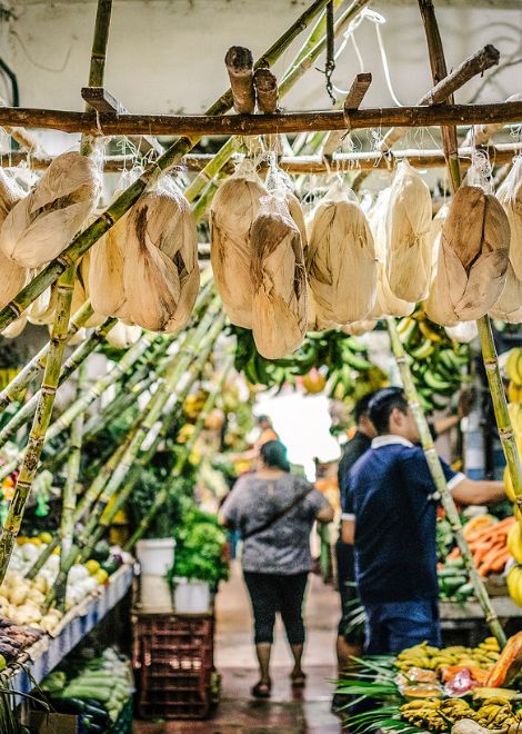 Walk through the mercado's fruit section