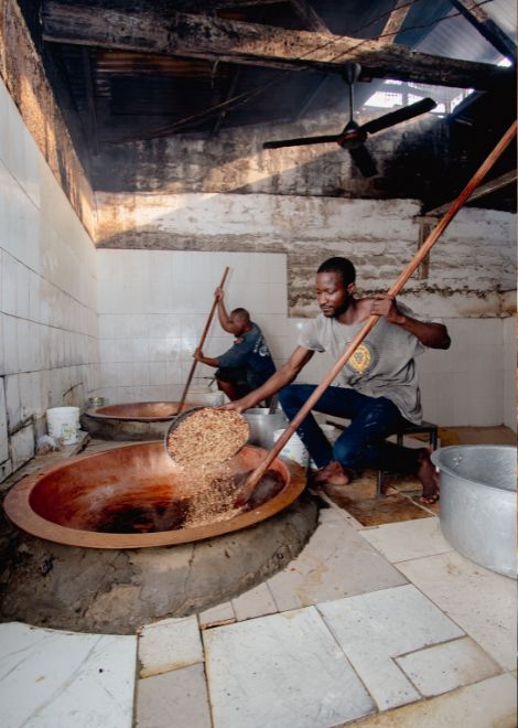 Go behind the scenes at a traditional Zanzibari halua factory.