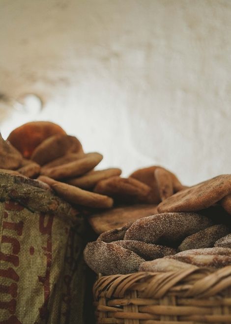 Freshly baked Moroccan bread from an ancient bakehouse