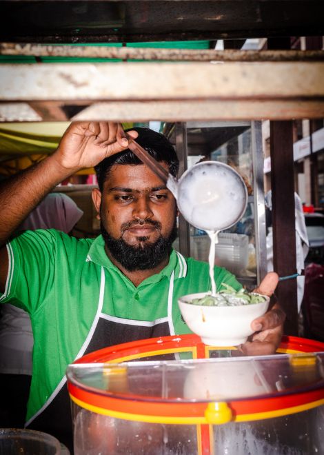 Conclude with a icy cendol.