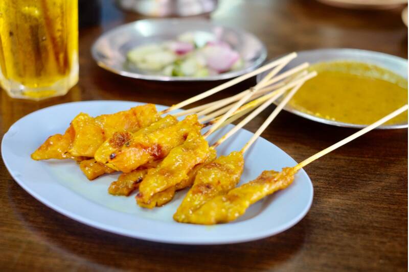 best street food in phuket - satay