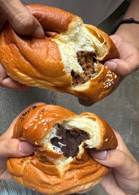 Soft, pillowy milk buns baked fresh each day.