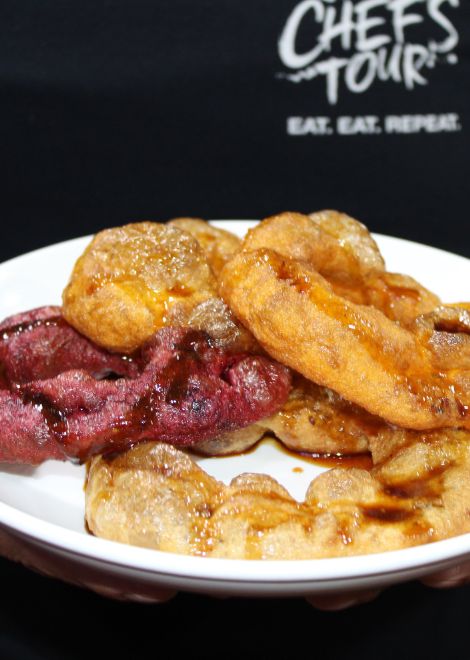 Sign off with crispy Peruvian beignets