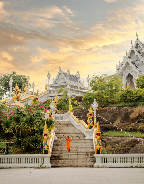 Sun sets with locals over Krabi Town, a far cry from touristy Ao Nang