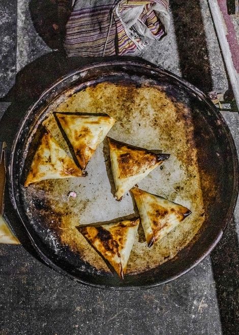 Pastries cooked in the 300 year old communal oven