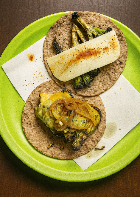 Try a modern take on traditional tacos with broccoli and jícama 