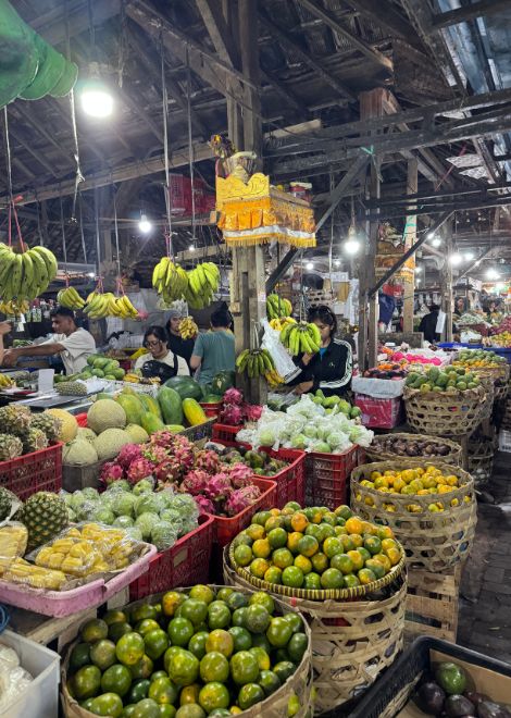 Stop by Pasar Kuta Dua to taste Bali's exotic fruits.