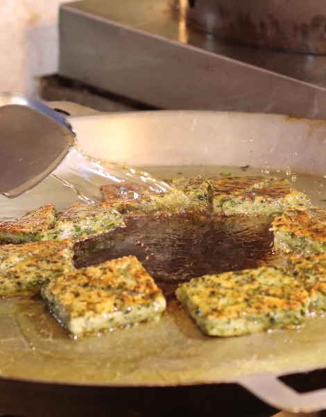 Pan fried chinese chives cakes