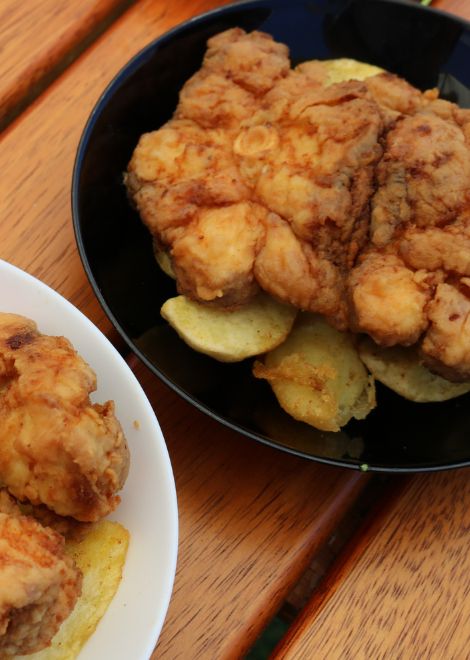 Traditional corvina Ecuadorian fried sea bass